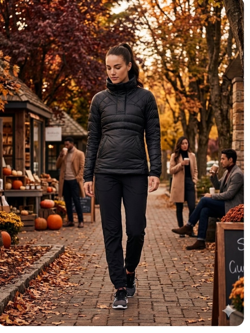 LULULEMON Down For A Run
Pullover II Black - 800 Fill Sz 6 -Like new